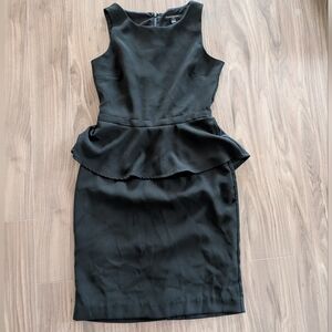 Peplum Little Black Sleeveless Dress From Banana Republic (Size 2)